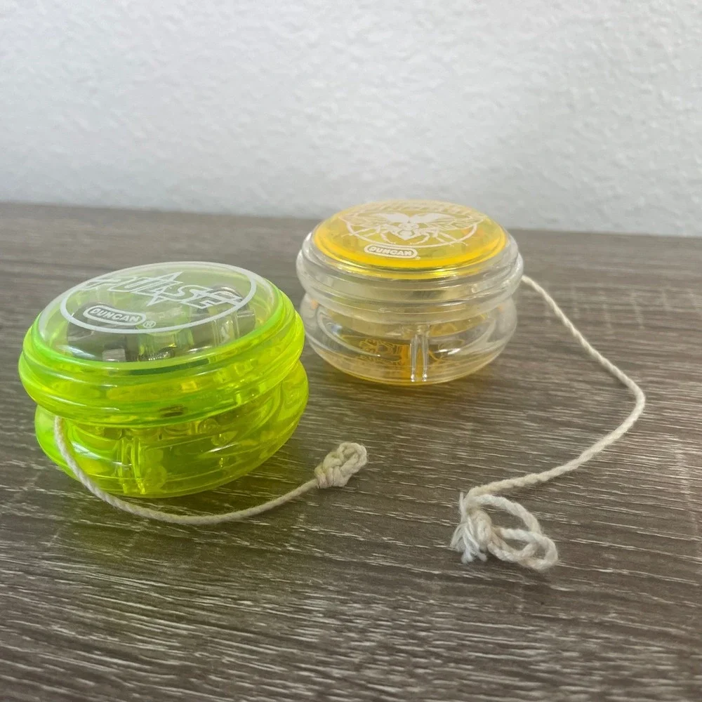 Duncan Yo Yo Lot Speed Beetle Pulse 2pc Green Yellow Performance Yoyos‎
